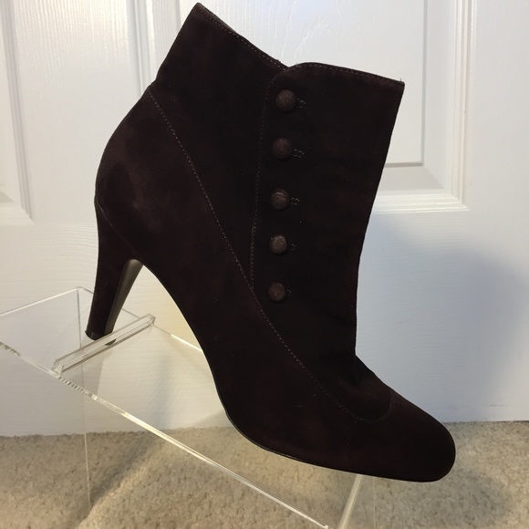 LOFT Shoes - Anne Taylor Loft Brown suede Ankle boots Size 9 M